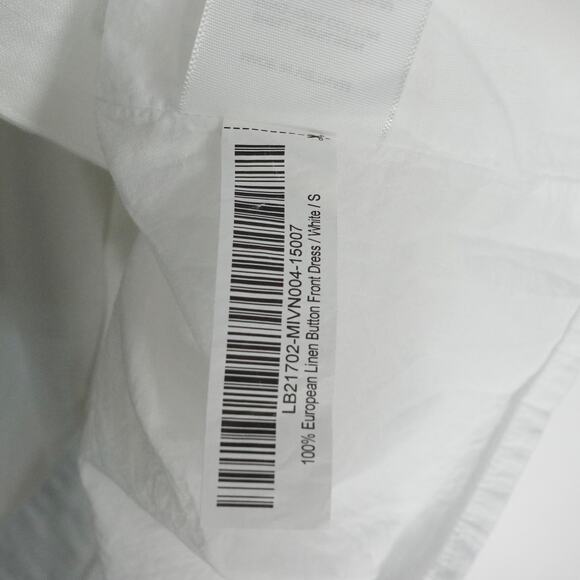 NWOT Quince European Linen Button Front Dress Bohemian White Small 4054-82 - Picture 8 of 12